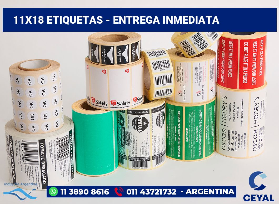 11x18 Etiquetas