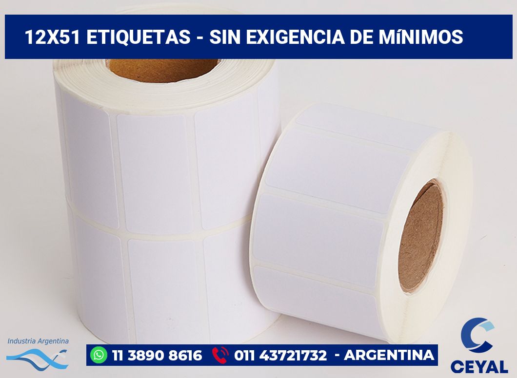 12x51 Etiquetas