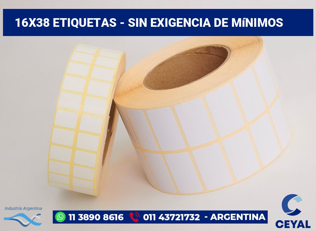 16×38 Etiquetas