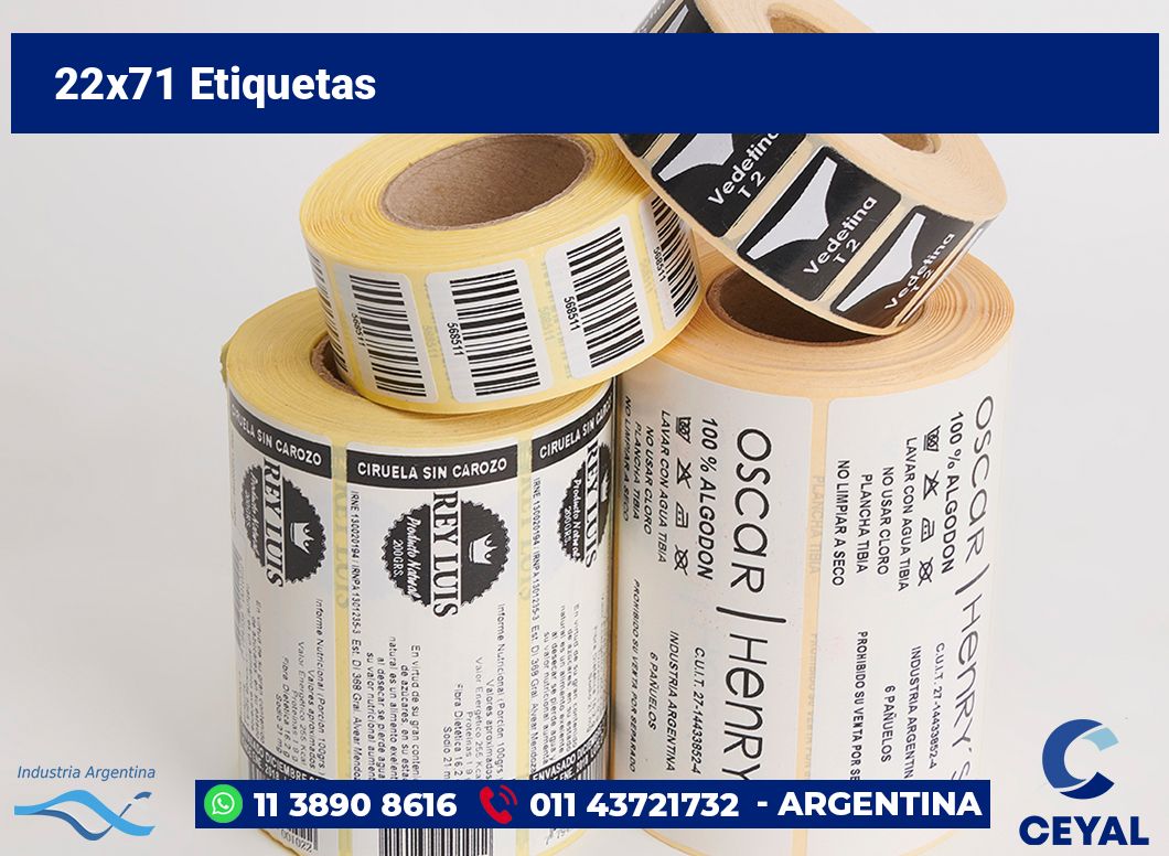 22x71 Etiquetas