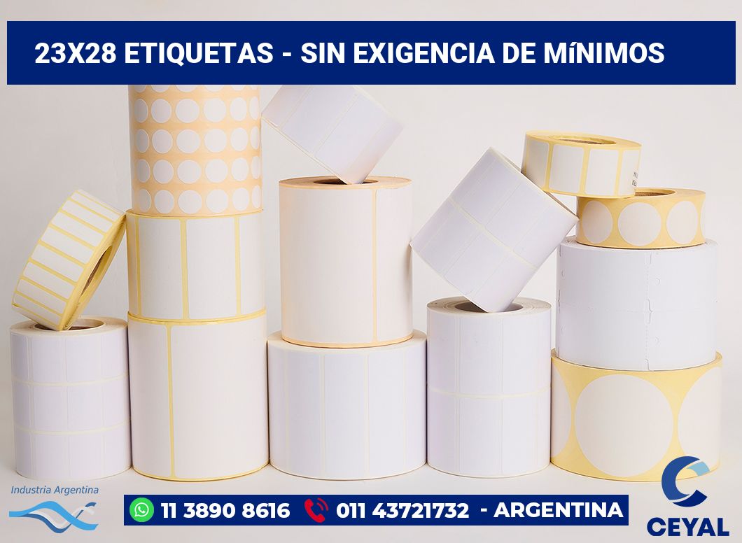 23×28 Etiquetas