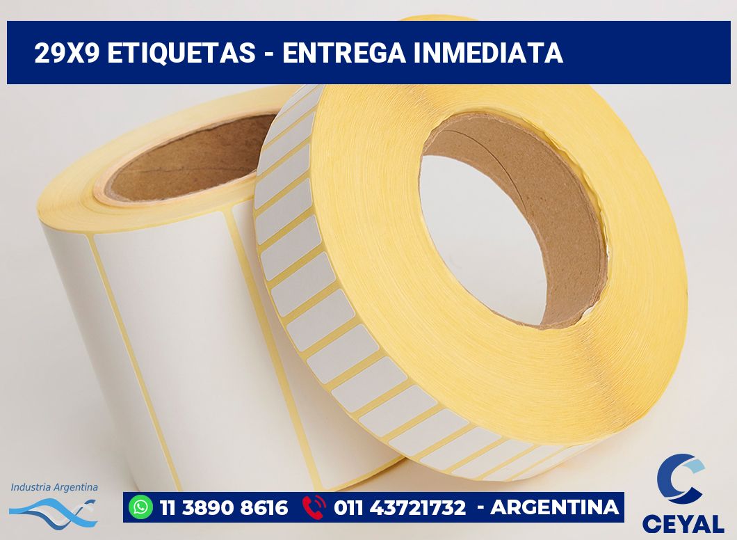 29x9 Etiquetas