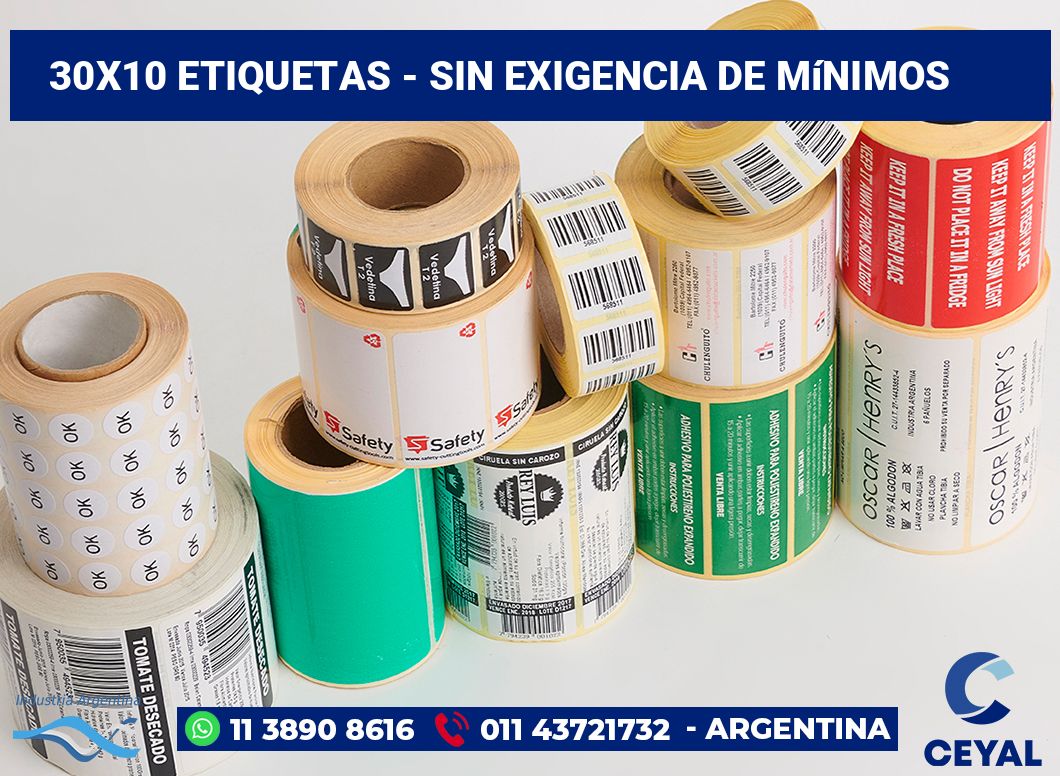 30x10 Etiquetas