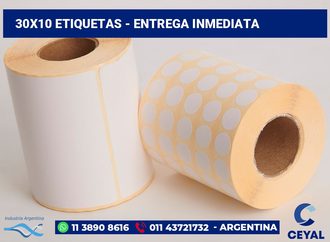 30×10 Etiquetas