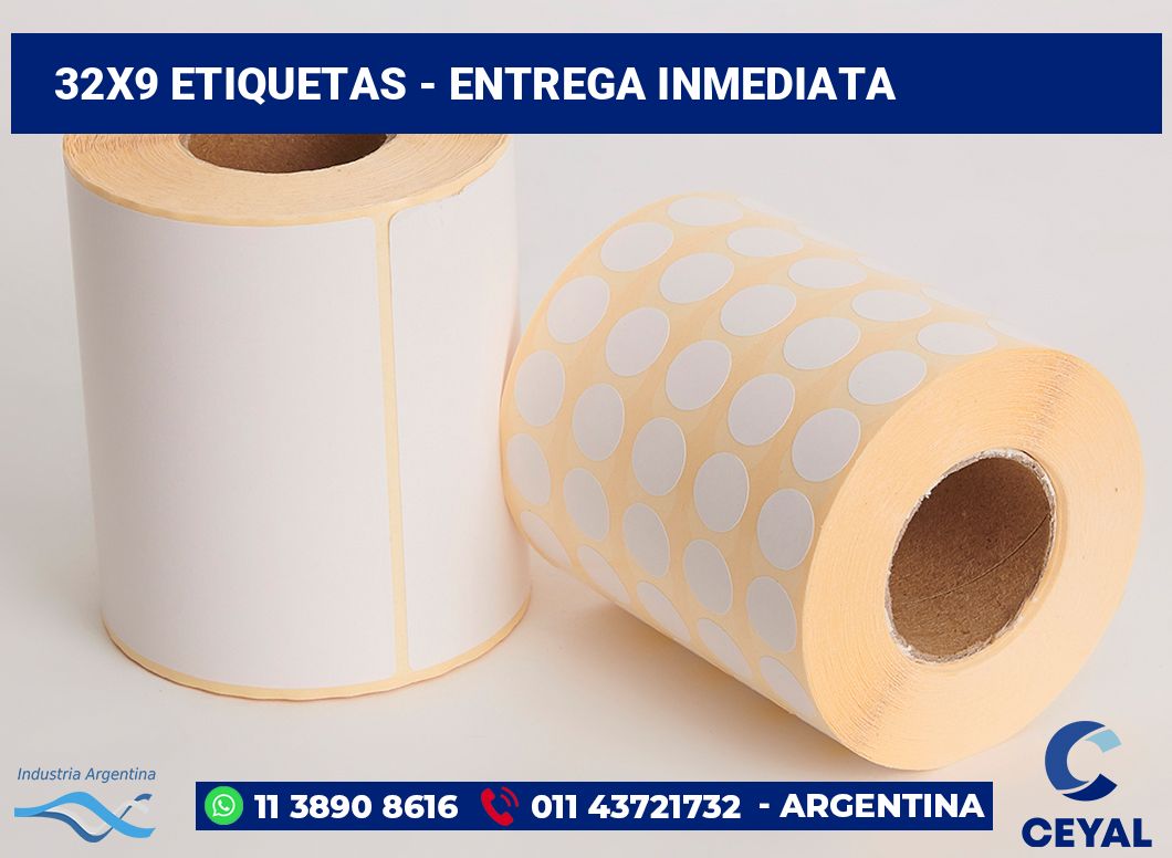 32×9 Etiquetas