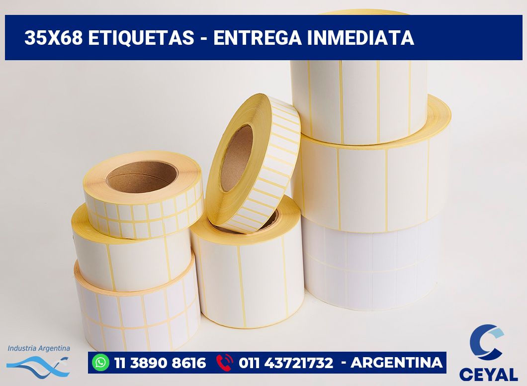 35×68 Etiquetas