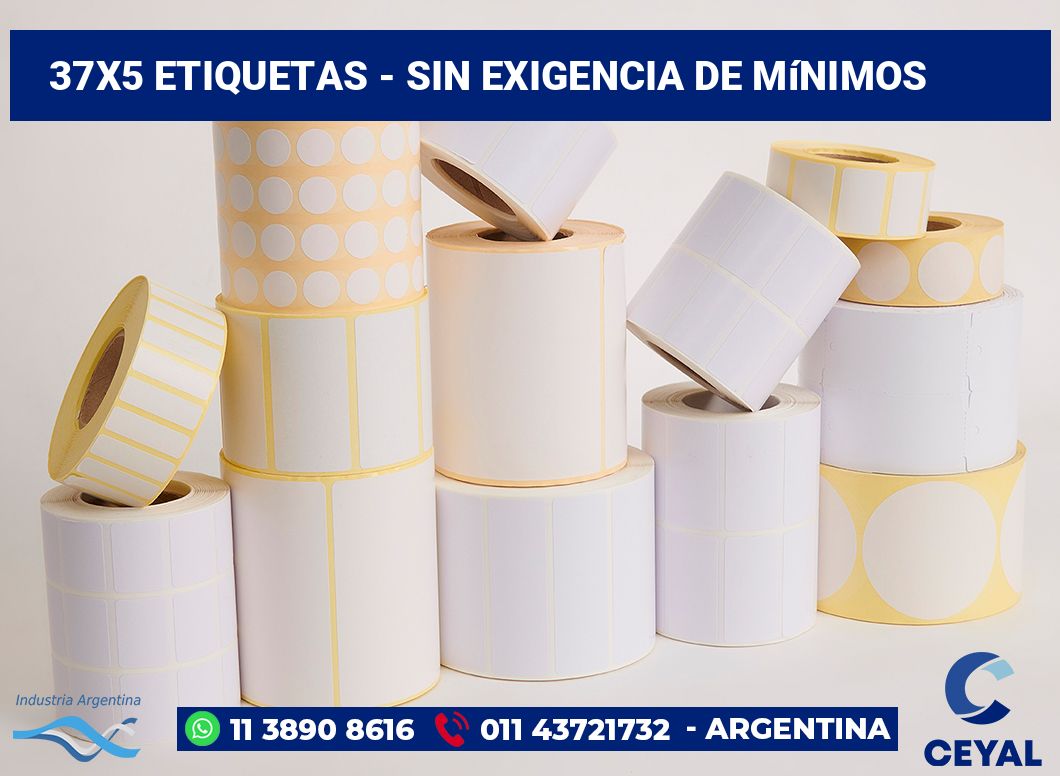 37x5 Etiquetas