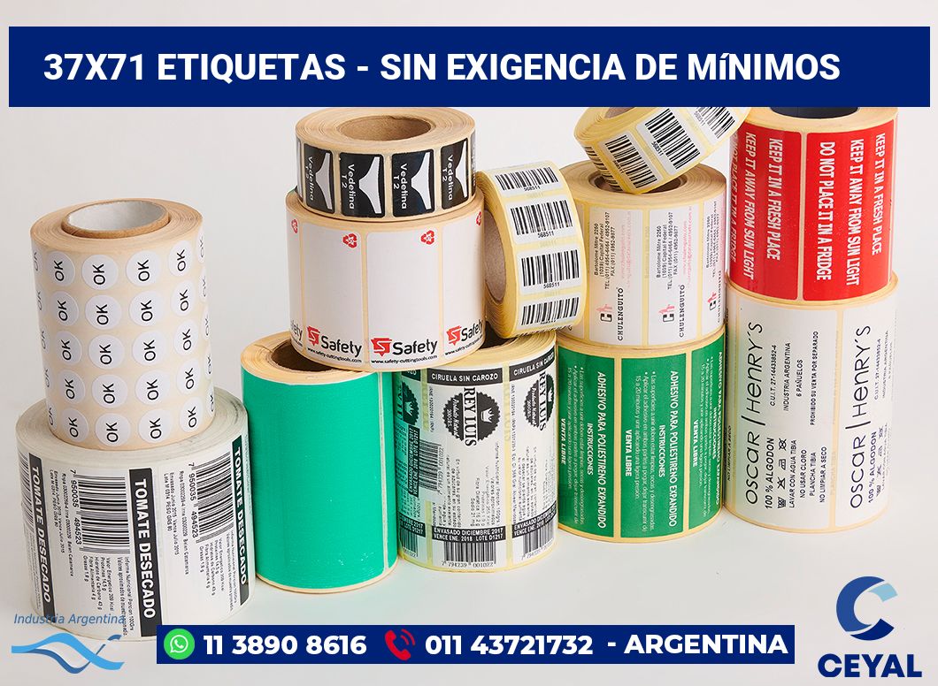 37×71 Etiquetas