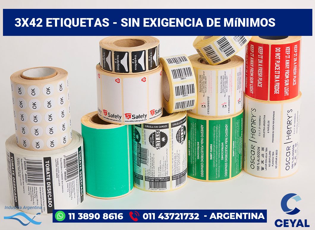 3x42 Etiquetas