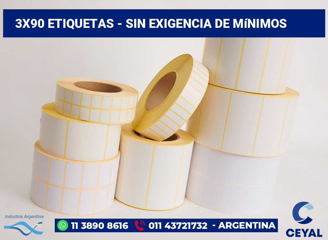 3×90 Etiquetas