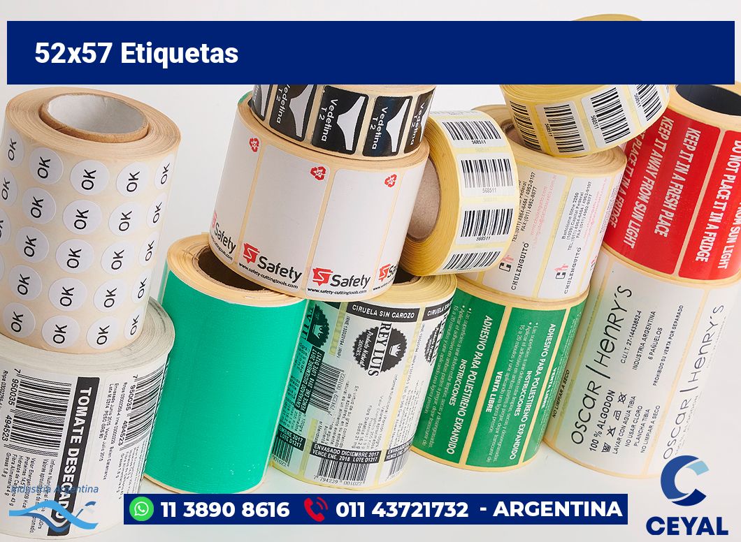 52x57 Etiquetas