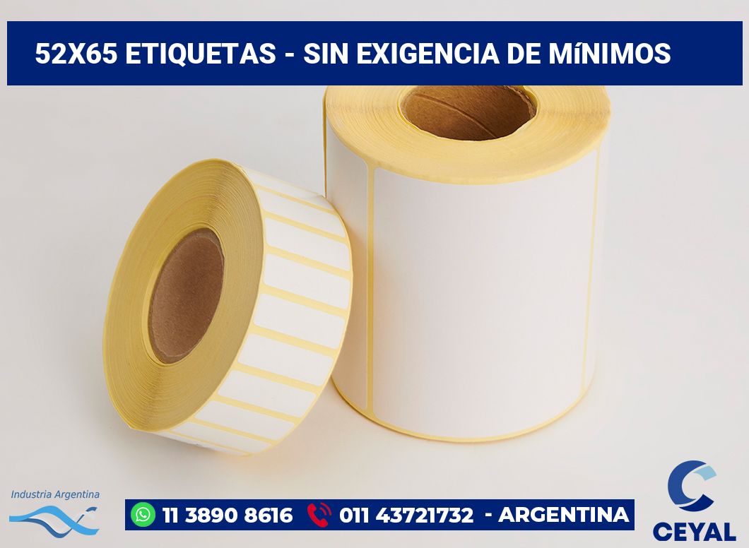 52×65 Etiquetas