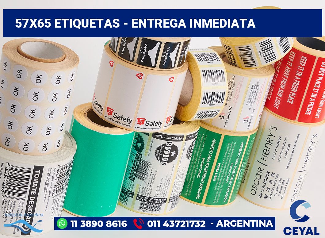 57x65 Etiquetas