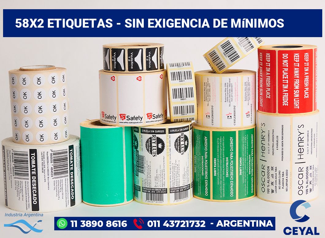 58x2 Etiquetas