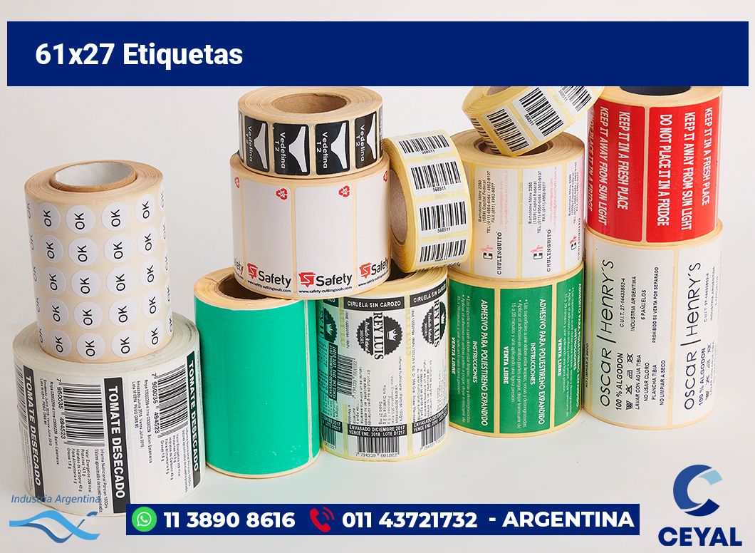 61×27 Etiquetas