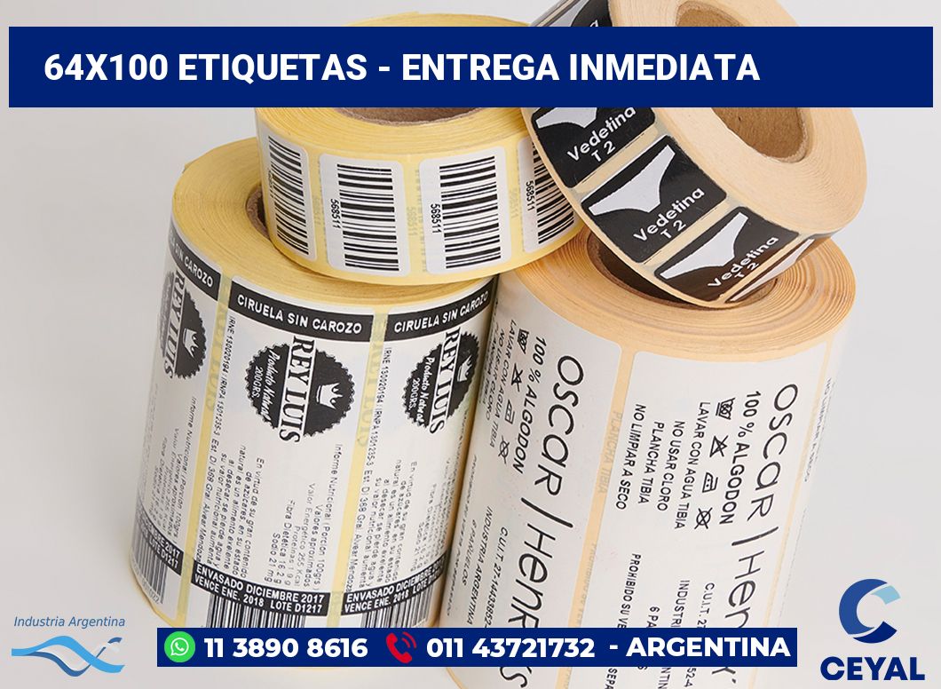 64x100 Etiquetas