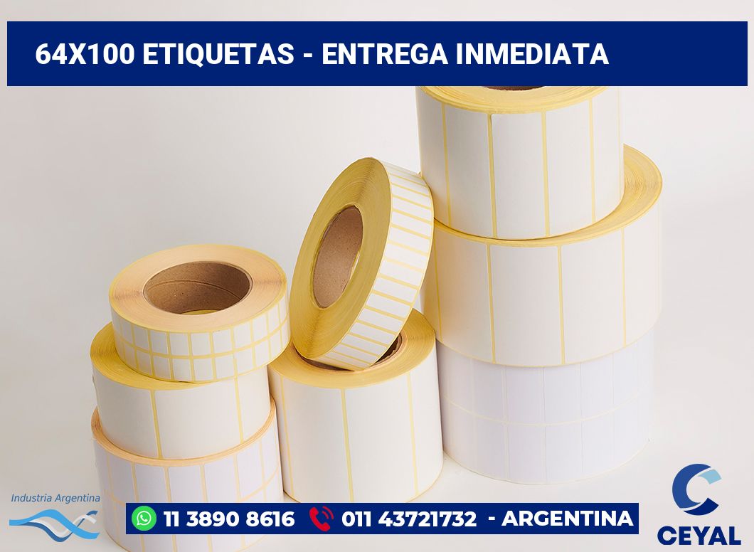 64×100 Etiquetas