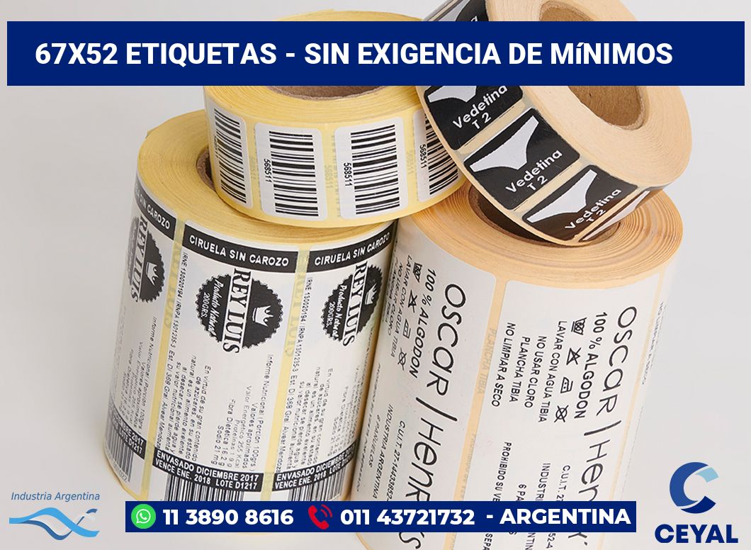 67x52 Etiquetas
