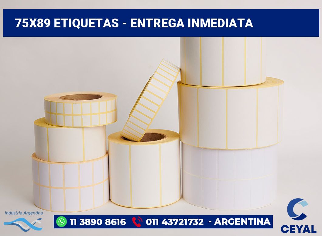 75×89 Etiquetas