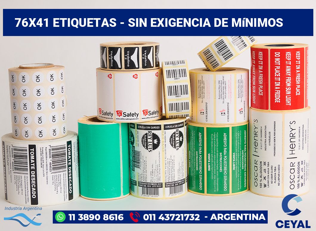 76×41 Etiquetas
