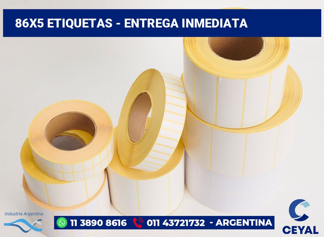 86x5 Etiquetas