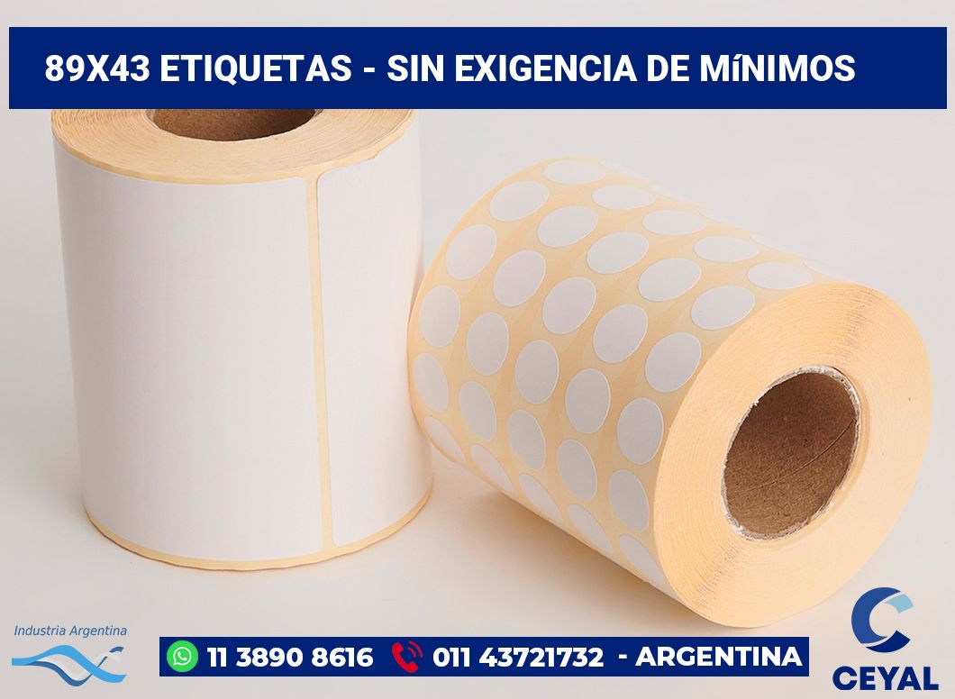 89×43 Etiquetas