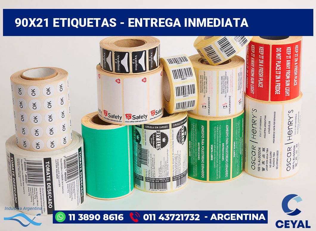 90×21 Etiquetas