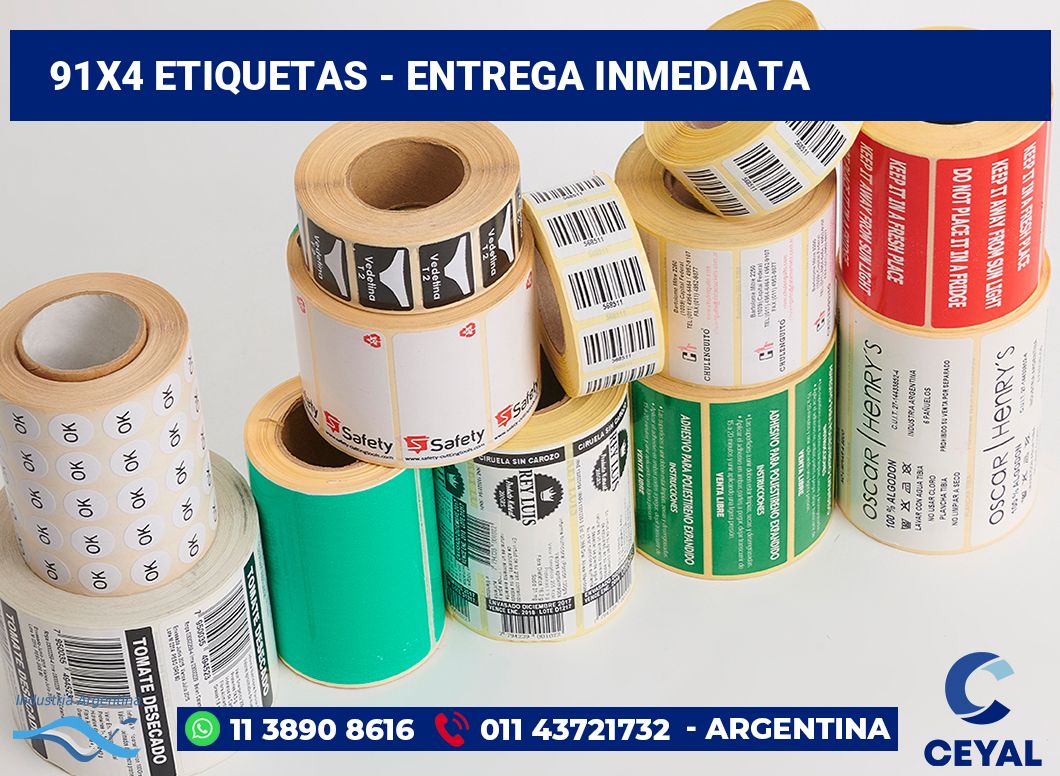 91×4 Etiquetas