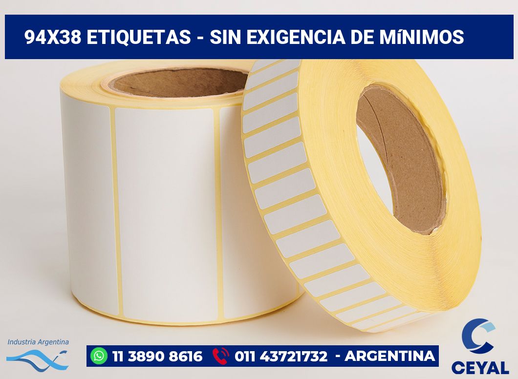 94x38 Etiquetas