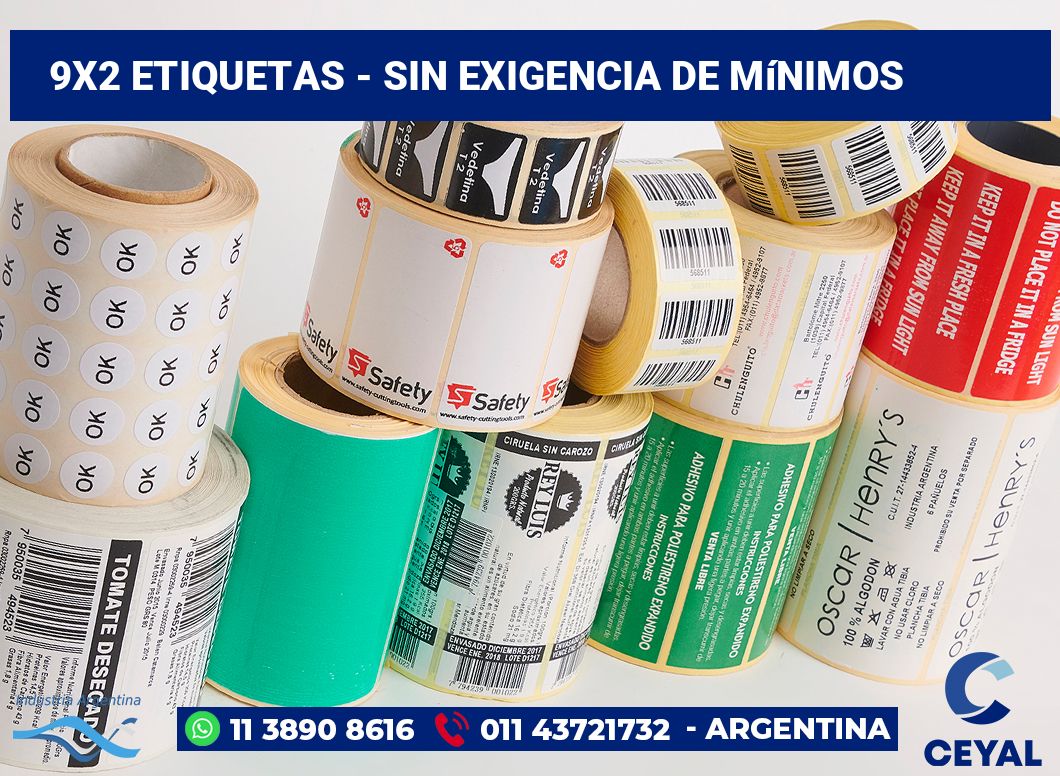 9x2 Etiquetas