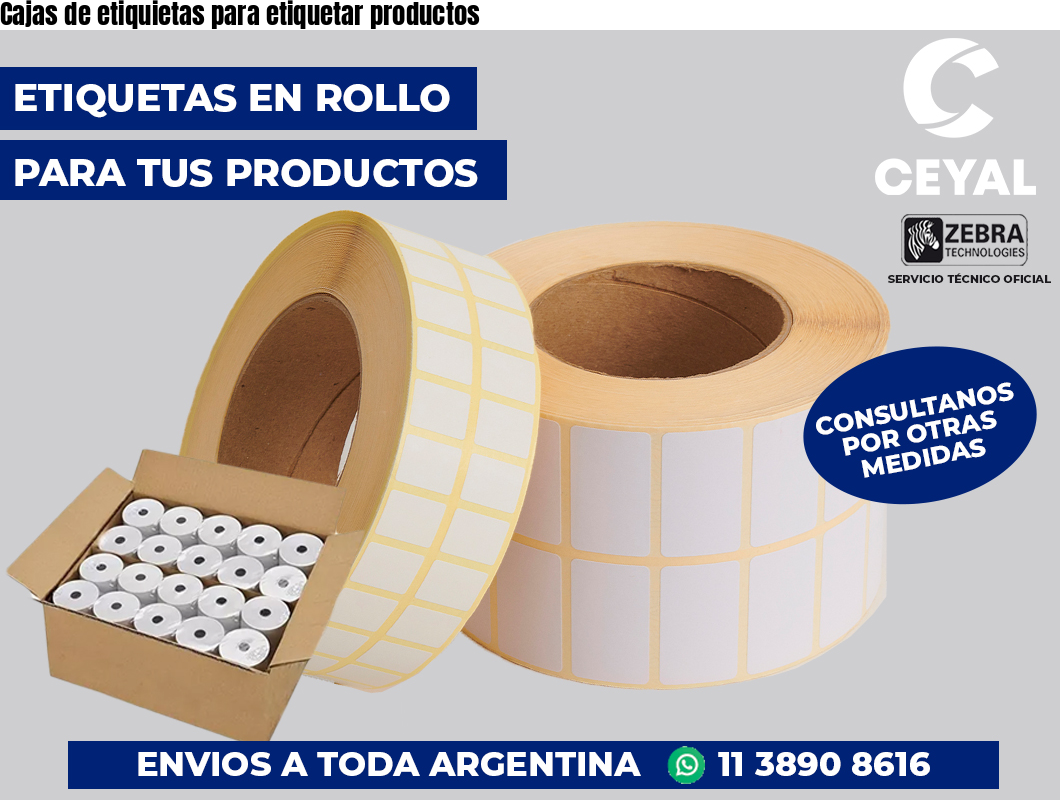 Cajas de etiquietas para etiquetar productos
