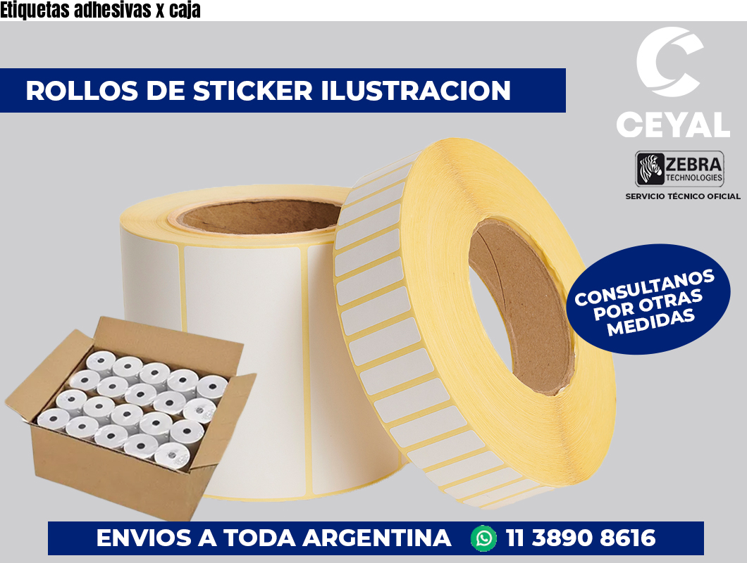 Etiquetas adhesivas x caja