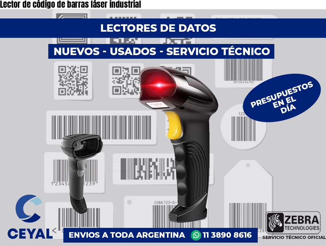 Lector de código de barras láser industrial