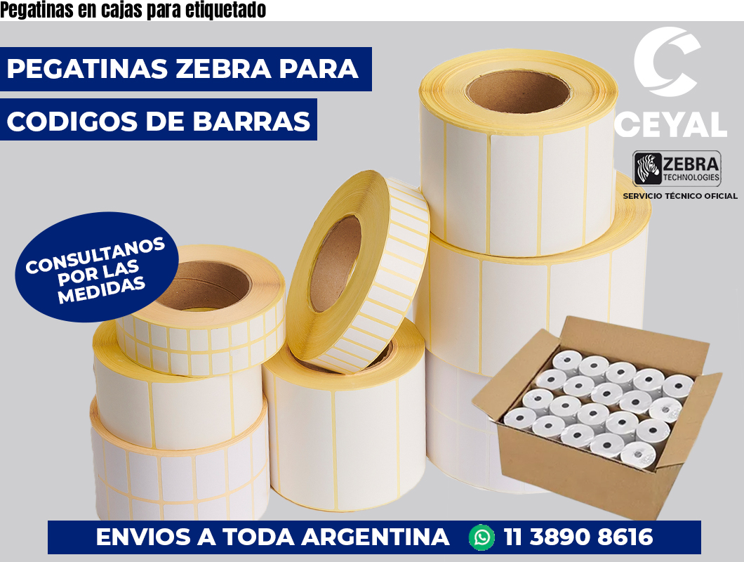 Pegatinas en cajas para etiquetado