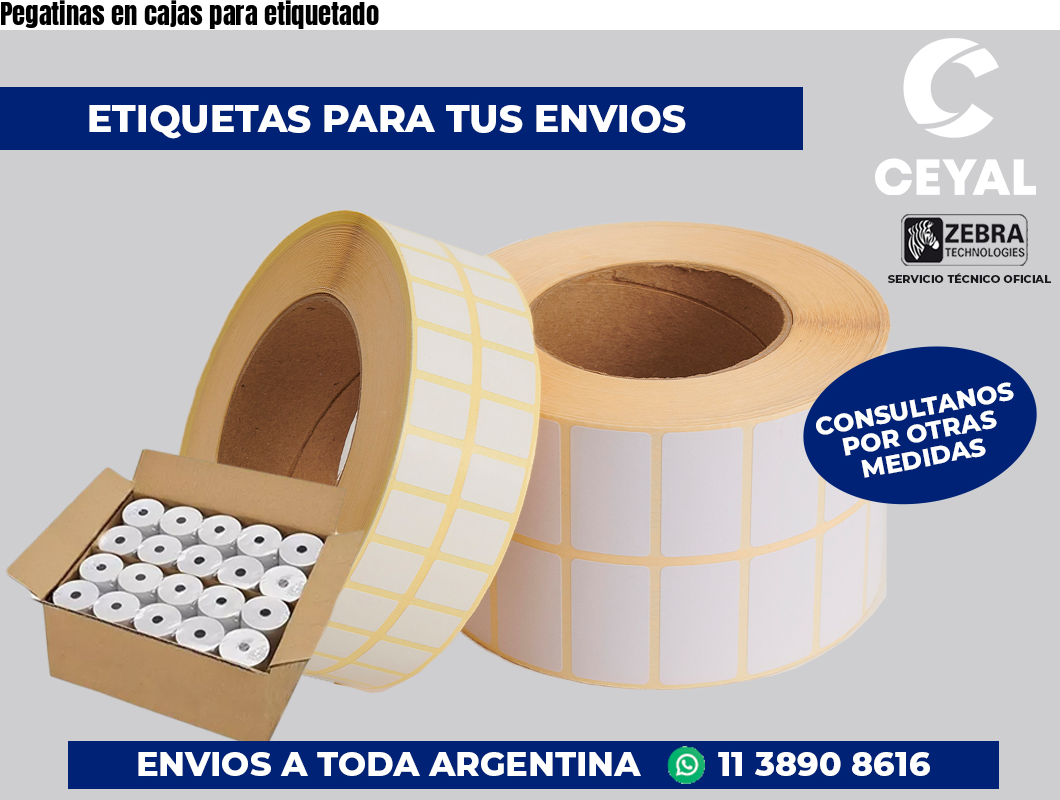 Pegatinas en cajas para etiquetado