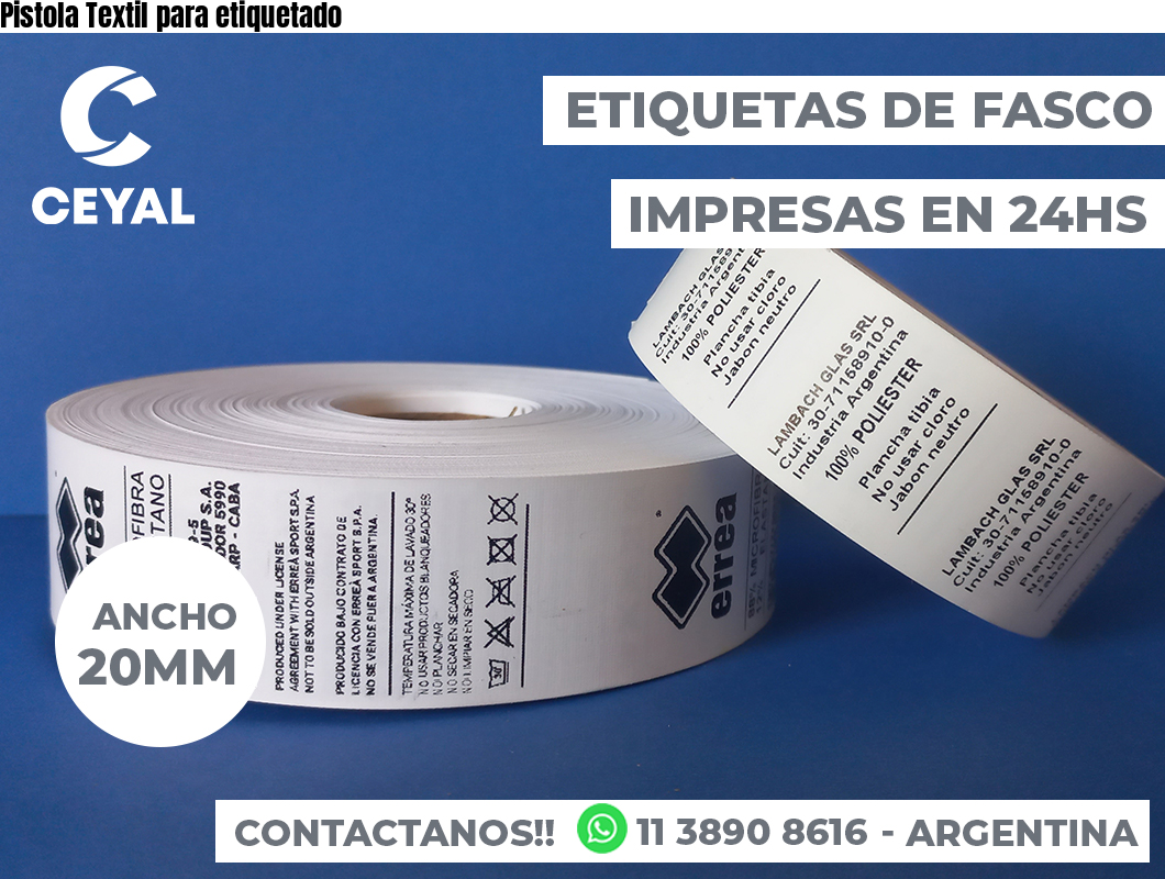 Pistola Textil para etiquetado