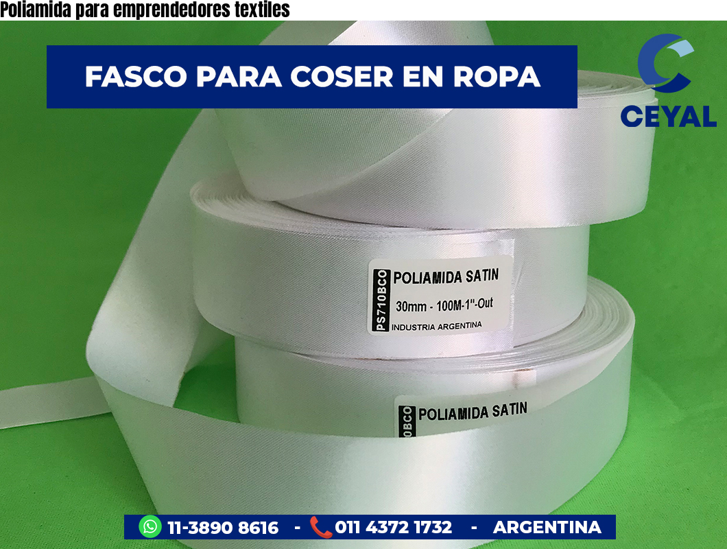 Poliamida para emprendedores textiles