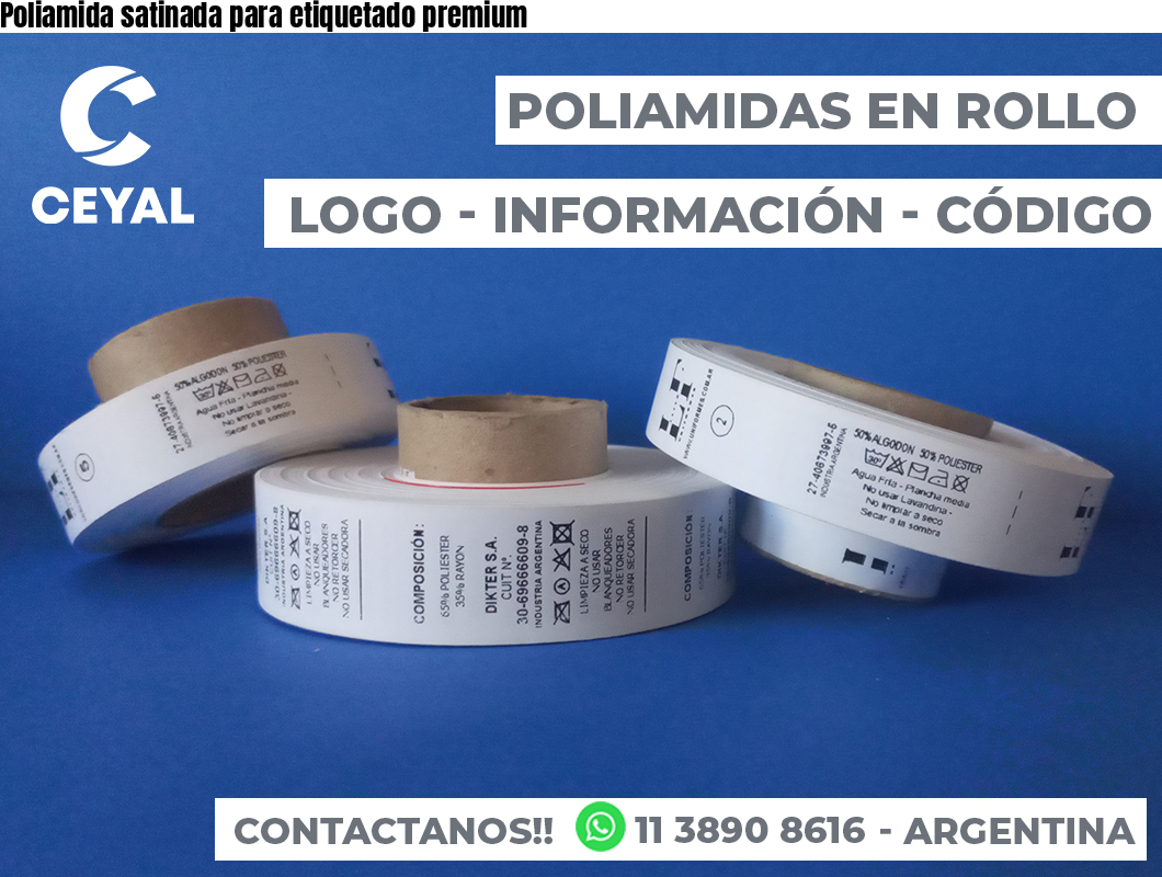 Poliamida satinada para etiquetado premium