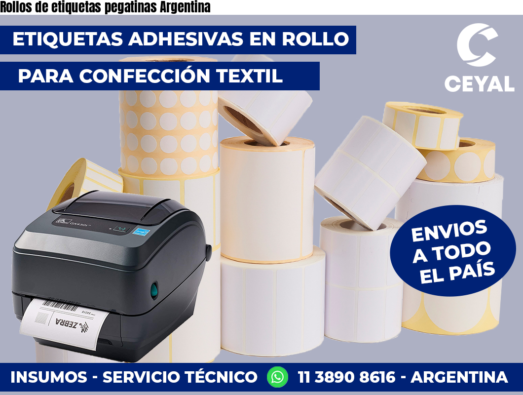 Rollos de etiquetas pegatinas Argentina