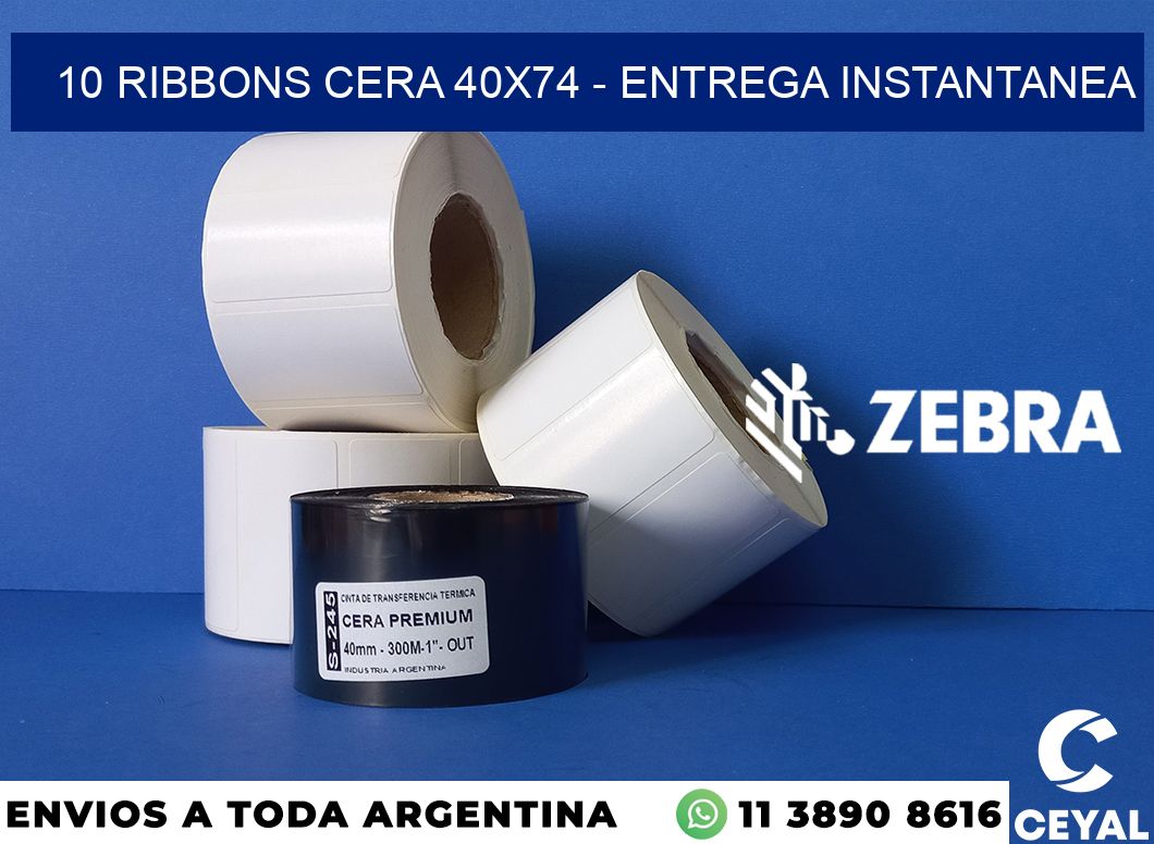 10 Ribbons cera 40x74 - entrega instantanea