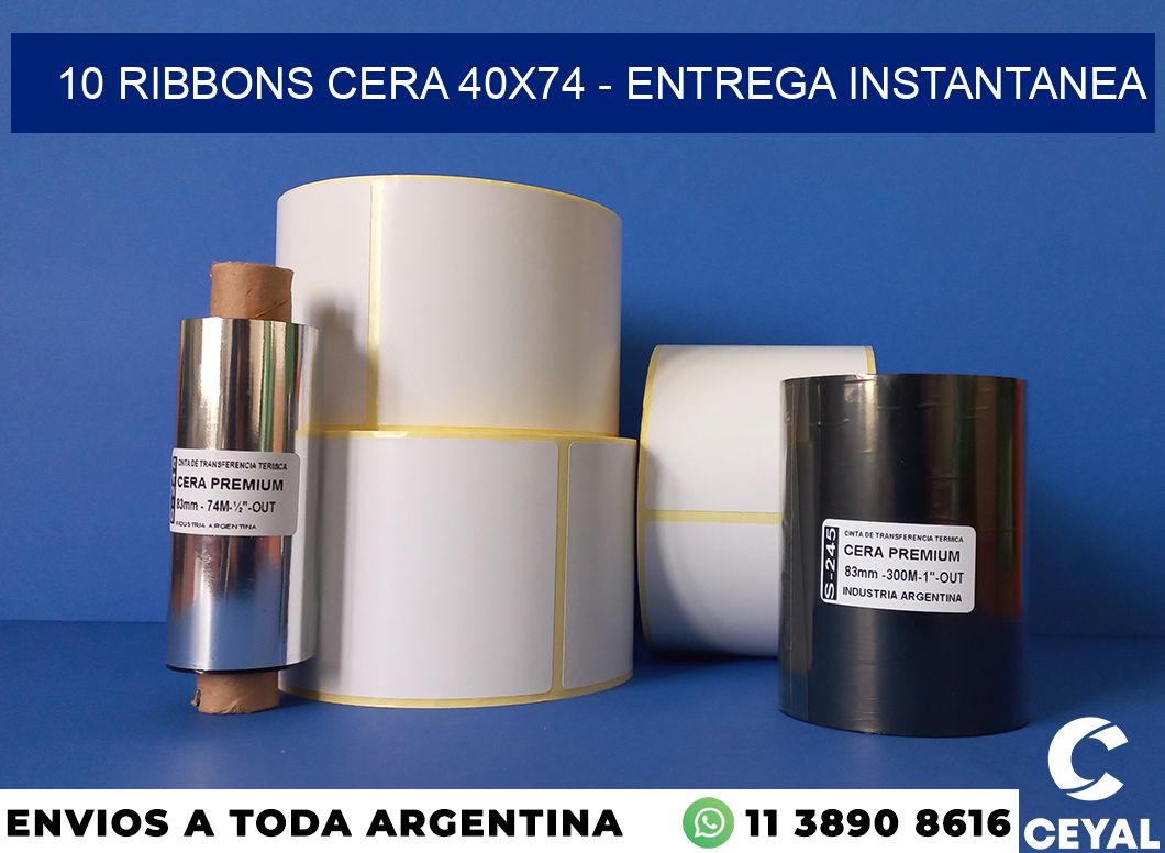10 Ribbons cera 40×74 – entrega instantanea