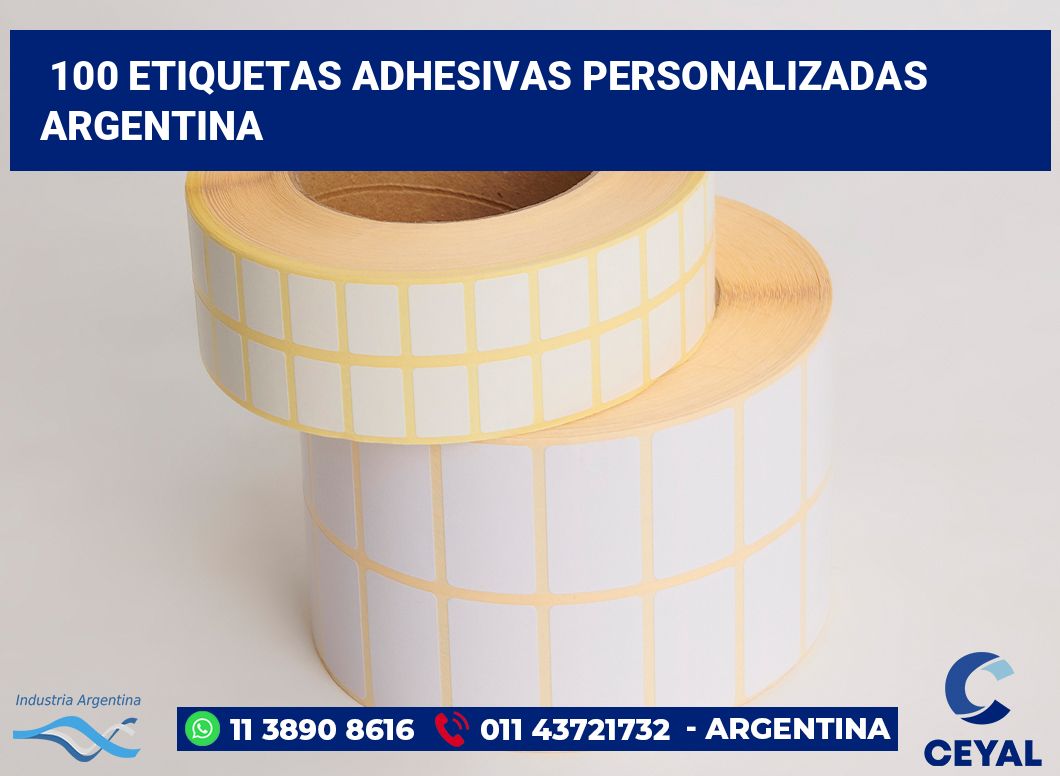 100 Etiquetas adhesivas personalizadas argentina