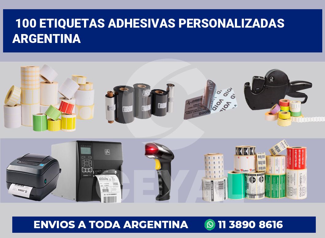 100 Etiquetas adhesivas personalizadas argentina