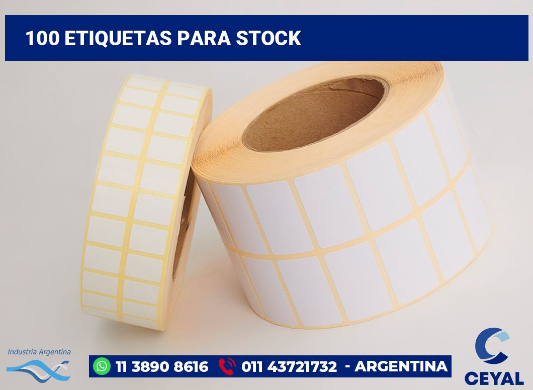 100 Etiquetas para stock