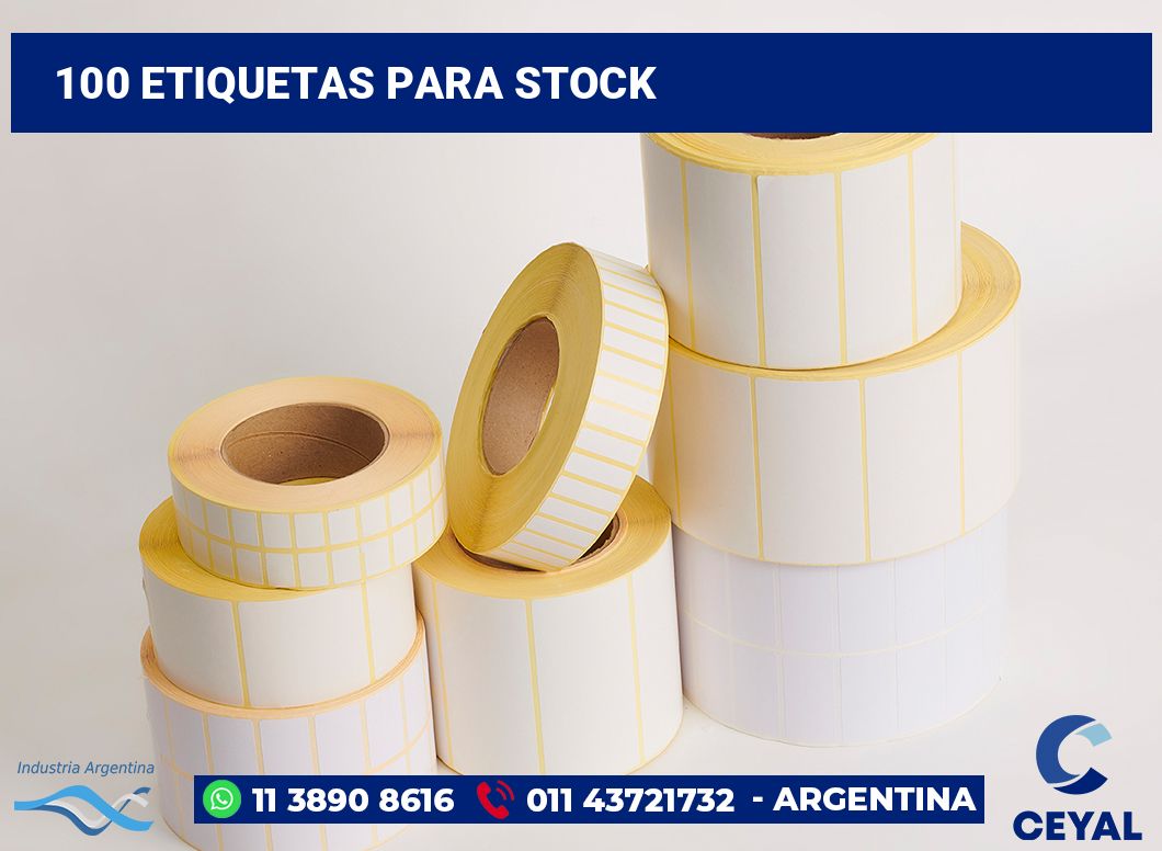 100 Etiquetas para stock