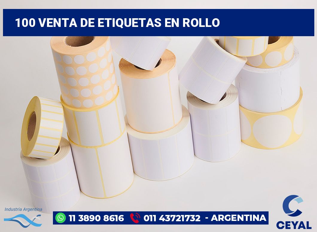 100 Venta de etiquetas en rollo