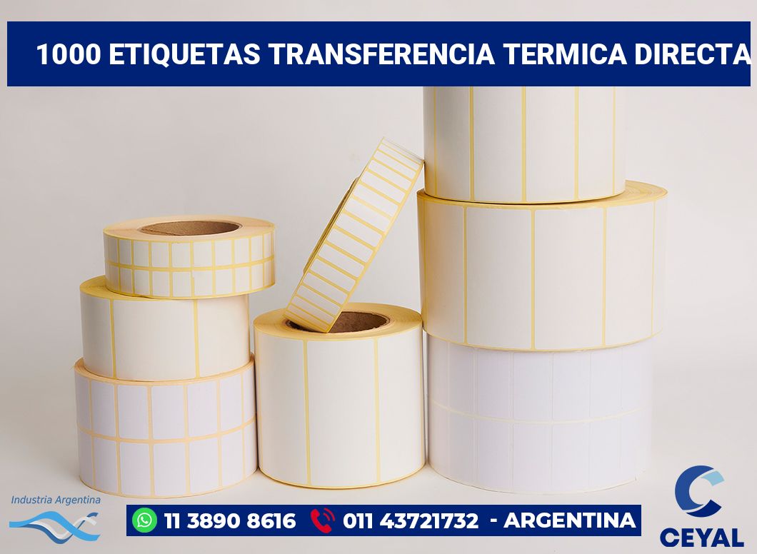 1000 Etiquetas transferencia termica directa
