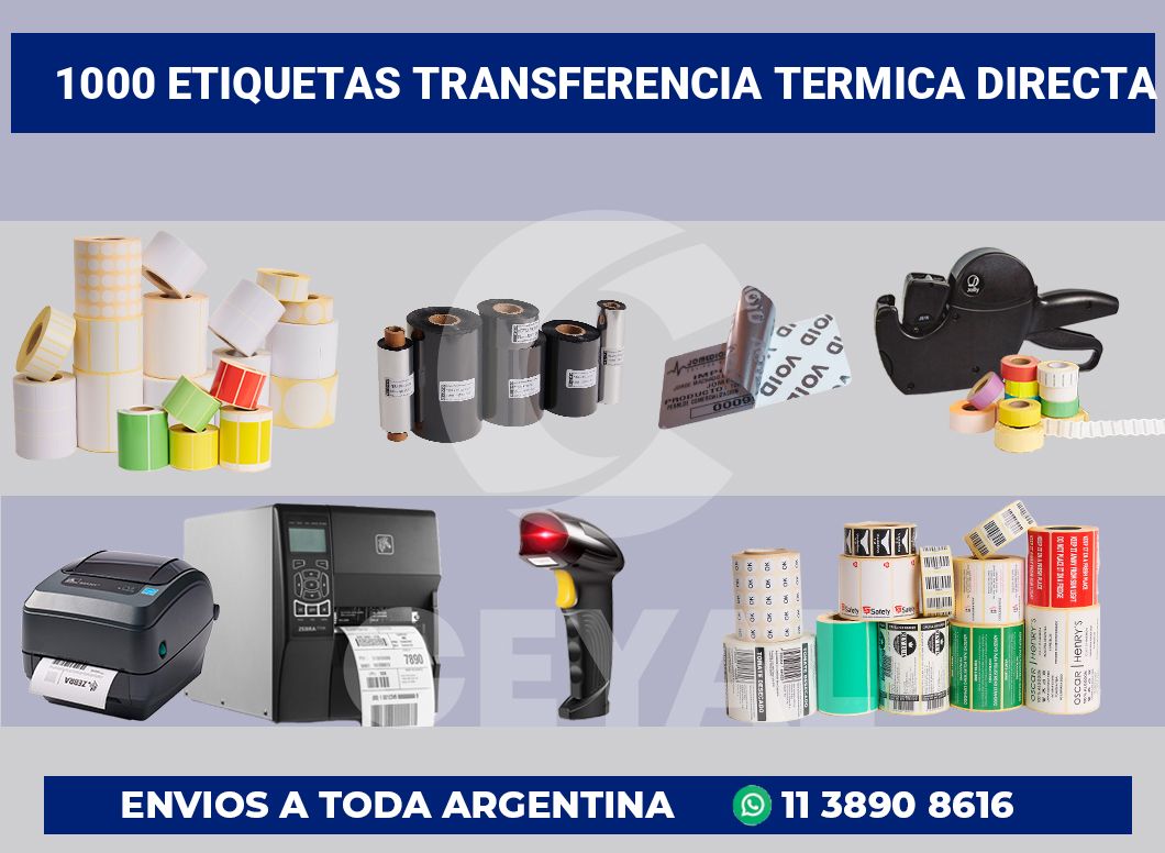 1000 Etiquetas transferencia termica directa
