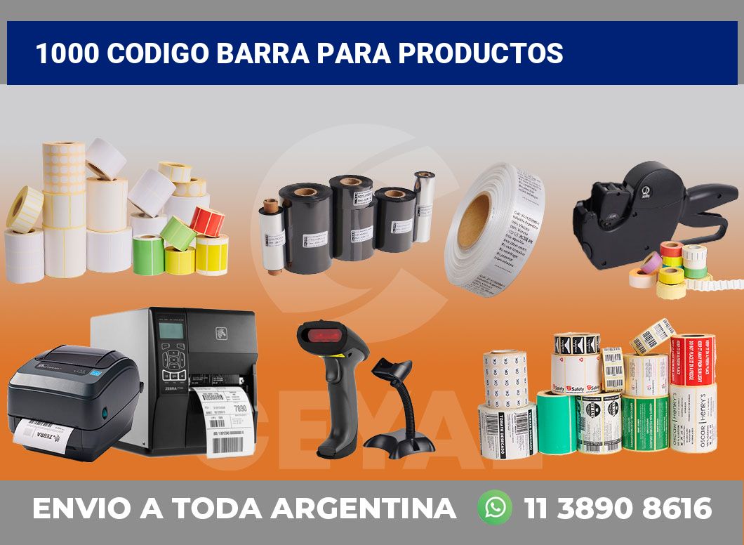 1000 codigo barra para productos