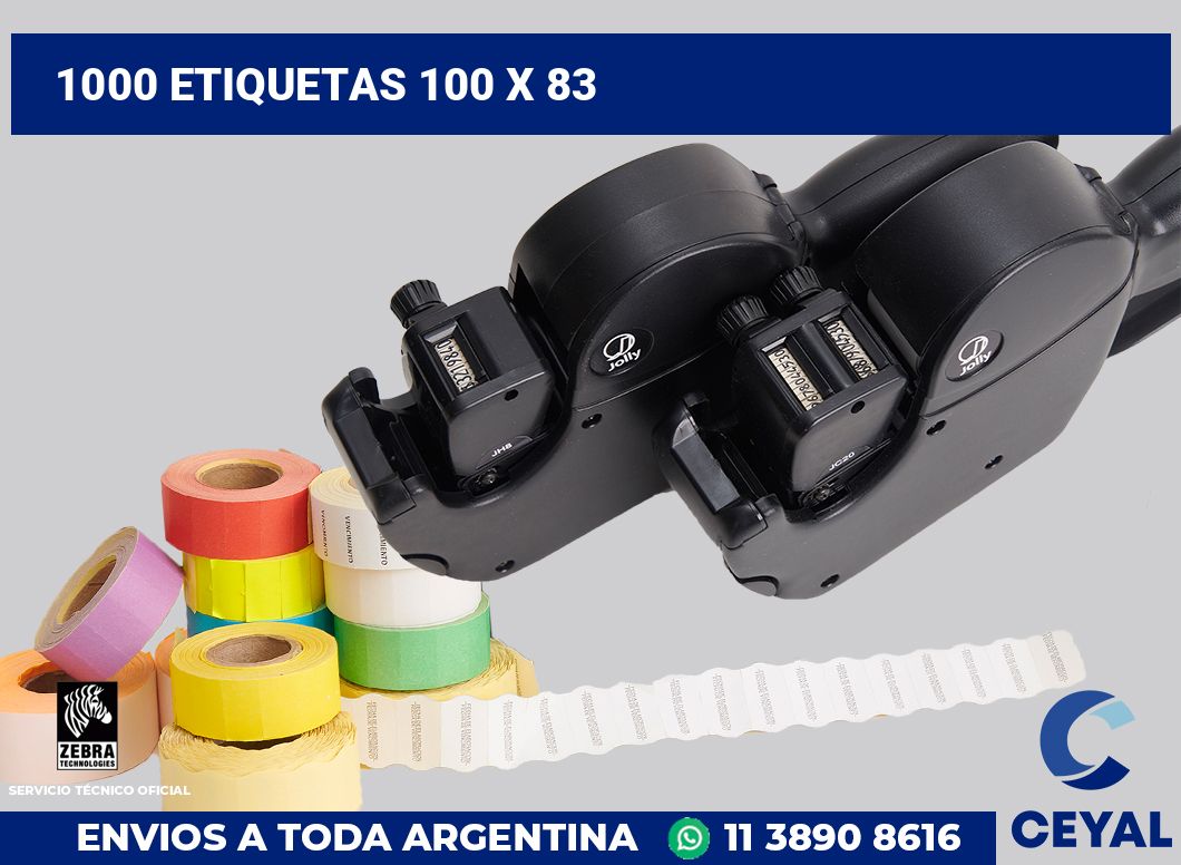 1000 etiquetas 100 x 83
